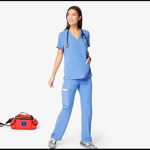 Figs Scrub Set Ceil Blue Size Large